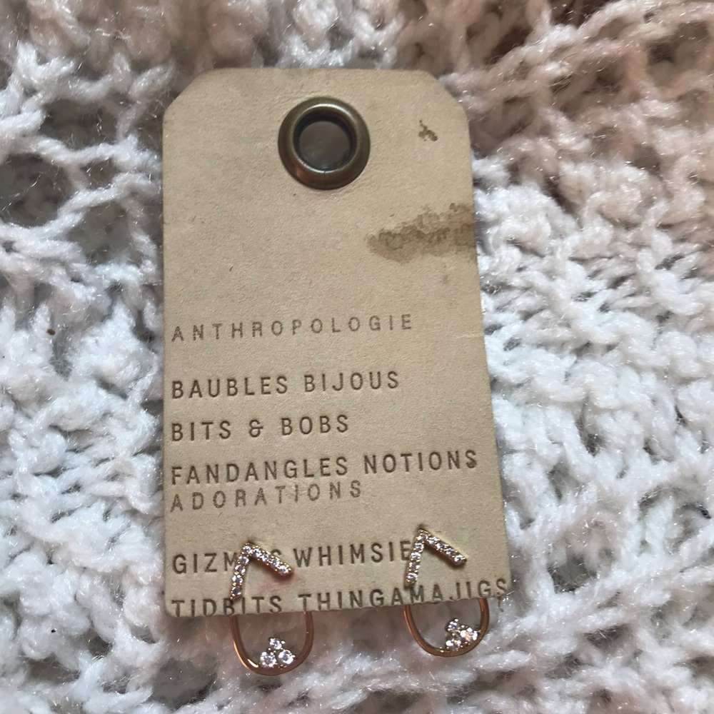 NWT cute gold two piece dangles